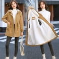 thumbnail image 5 of hotojiny Winter Coats for Women Fleece Thick Jacket Warm Fuzzy Sherpa Lined Zip Up Drawstring Hoodies Parkas Winter Clothes Womens Clothes, 5 of 7