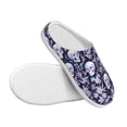 thumbnail image 3 of Lsque Skull flower crystal Pattern Womens Comfort Cotton on Scuff With Memory Foam and Anti-skid Sole Slipper-42/43, 3 of 7