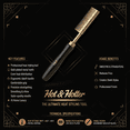 thumbnail image 3 of Hot & Hotter Thermal Straightening Comb with Fine Teeth, Small Temple, Black and Gold, 3 of 6