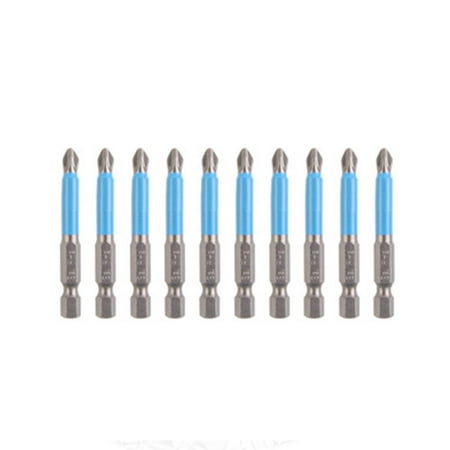 

Magnetic Anti-Slip Drill Bit 10Pcs/set Screwdriver Bits Steel Strong Magnetic Cross Drill Bit Shank Impact Tough