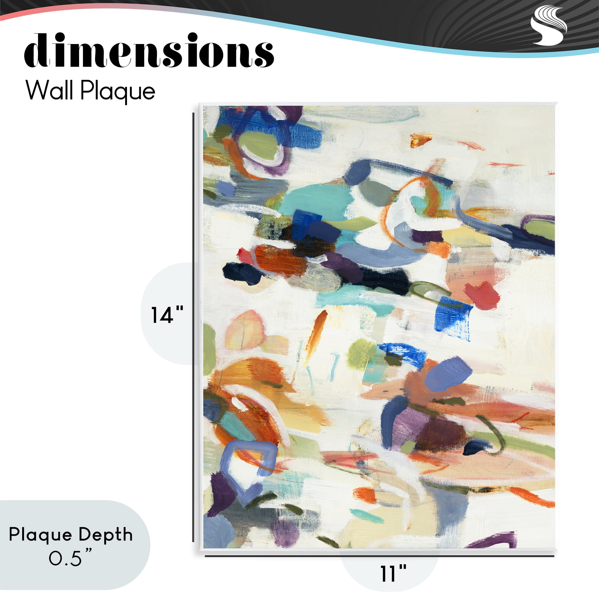 Stupell Industries Flowing Stippled Brushstrokes Wall Plaque Art, design by Lisa Ridgers