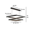 thumbnail image 3 of Candil Estela 2 Cuadrados Negros Iluminacion Luz Vic Lampara colgante, 3 of 7