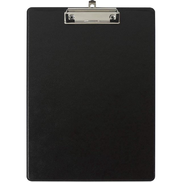 Portapapeles de Cartón Negro Oso de Fresa con Bolsillo de Plástico y Clip 23 cm x 32 cm Formato Documento A4