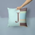 thumbnail image 2 of Carolines Treasures CJ1003-JPW1414 Letter J Initial Monogram - Blue Stripes Decorative   Canvas Fabric Pillow 14Hx14W, 2 of 4