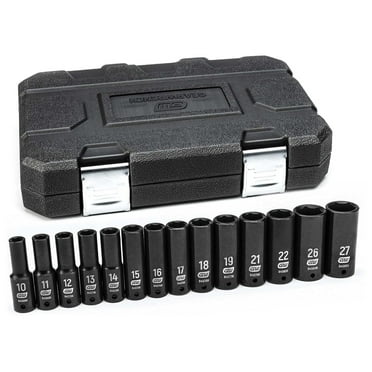 14 Pc. 1/2" Drive 6 Pt. Deep Impact Socket Set, Metric - 84955N
