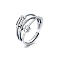 thumbnail image 1 of Qarigey Anillo de apertura para hombre y mujer, anillos ajustables, decoración de círculos, cuentas chapadas, joyería Unisex para adultos, Ropa, zapatos y accesorios Miscelánea Tipo 1 Qarigey AP012684-01, 1 of 6