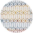 thumbnail image 2 of Rugs.com Lattice Trellis Collection Rug – 3 Ft Round Multi Low-Pile Rug Perfect For Kitchens, Dining Rooms, 2 of 9