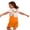 Orange, variant on XXWXYD Girls Casual Overalls Summer Casual Soli𝖽 Adjustable Strap Baggy Short Jumpsuit Toddler Straight Wide Leg Fashion Pants Toddler Girl Shortalls for Summer