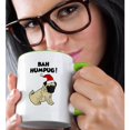 thumbnail image 2 of 3drose, Cute Funny Pug Puppy Dog Christmas Bah Humbug Bah Humpug Pun, 15oz Two-tone Green Mug, 2 of 6