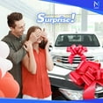 thumbnail image 6 of 23 Inch Giant Red Car Gift Bow, Polypropylene Indoor / Outdoor Décor Bow by Mata1, 6 of 7