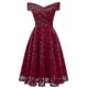 thumbnail image 1 of Vintage Lace Evening Party Dress Women Slash Neck Sleeveless Midi Dress Ladies Elegant Dresses, 1 of 5