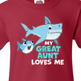 thumbnail image 4 of Inktastic My Great Aunt Loves Me with Cute Sharks Youth T-Shirt, 4 of 5