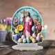 thumbnail image 5 of Xihbxyly Adorno de Huevo de Pascua, Acrílico Pintado a Mano, Diseño Único con Huecos, Decoración para El Hogar y La Oficina, Centro de Mesa Festivo, Artesanía Artesanal, Juego de 1 Pieza, 5 of 5