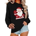 thumbnail image 2 of PNTUTB Women's Christmas Holiday Fashion Xmas Pattern Printed Crew Neck Long Sleeve Hoodless Pullover Sweatshirts, 2 of 6