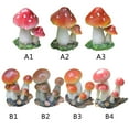 thumbnail image 4 of BNNG Miniature Mushroom Fairy Garden Decor - Resin Mushrooms Statues Craft Fairy Garden Accessories Indoor Outdoor Decor for Home DIY/Windowsill/Garden/Tabletop/Bonsai Ornaments, 4 of 5