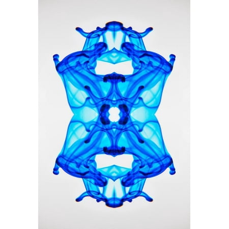 Food coloring dropped into glass of water and dispersing. Print Wall Art By Adam