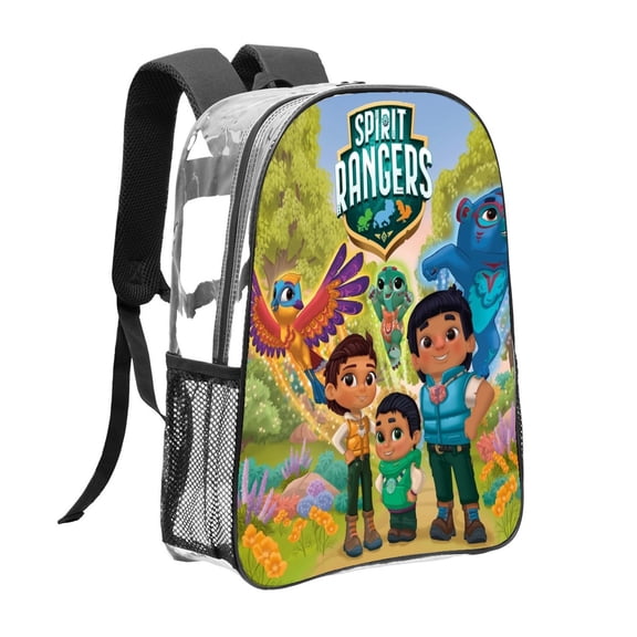 Spirit Rangers Pattern Transparent Backpack Lightweight And fashionable Showcasing Personality And Leading The Trend