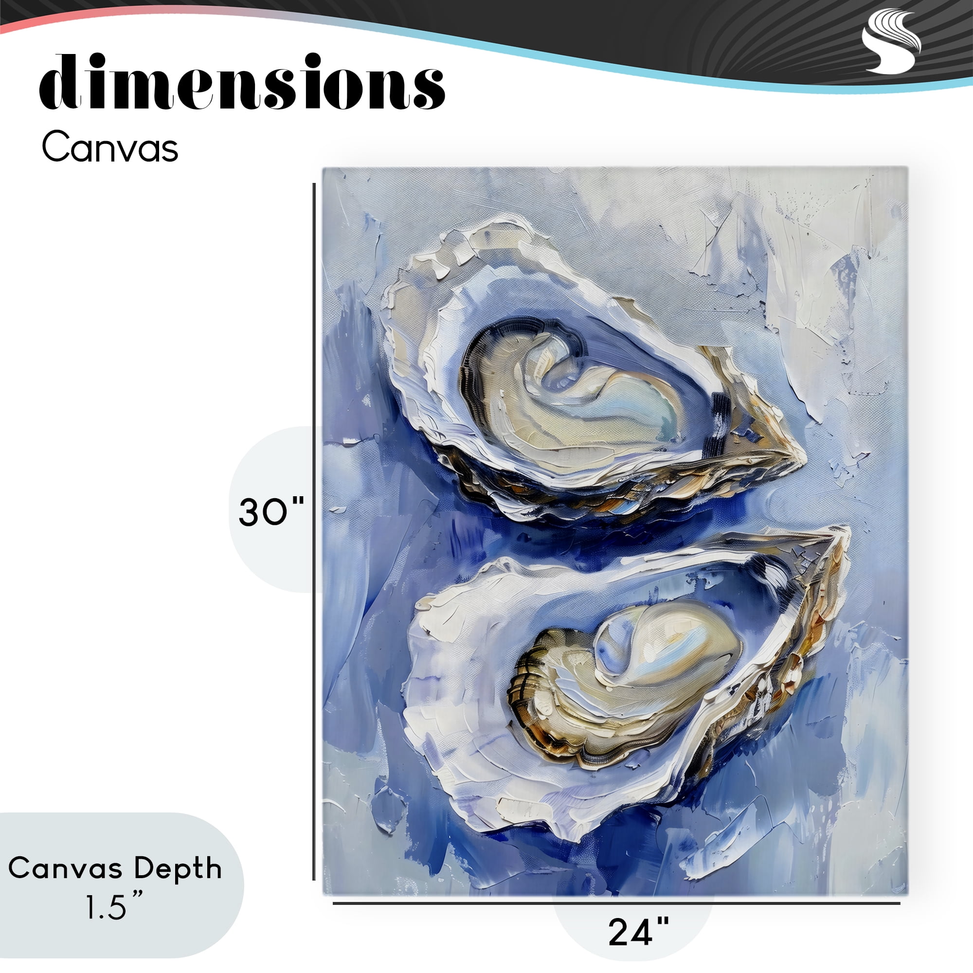 Stupell Industries Coastal Oysters in Pearlescent Light Canvas Wall Art, design by Creative Studio
