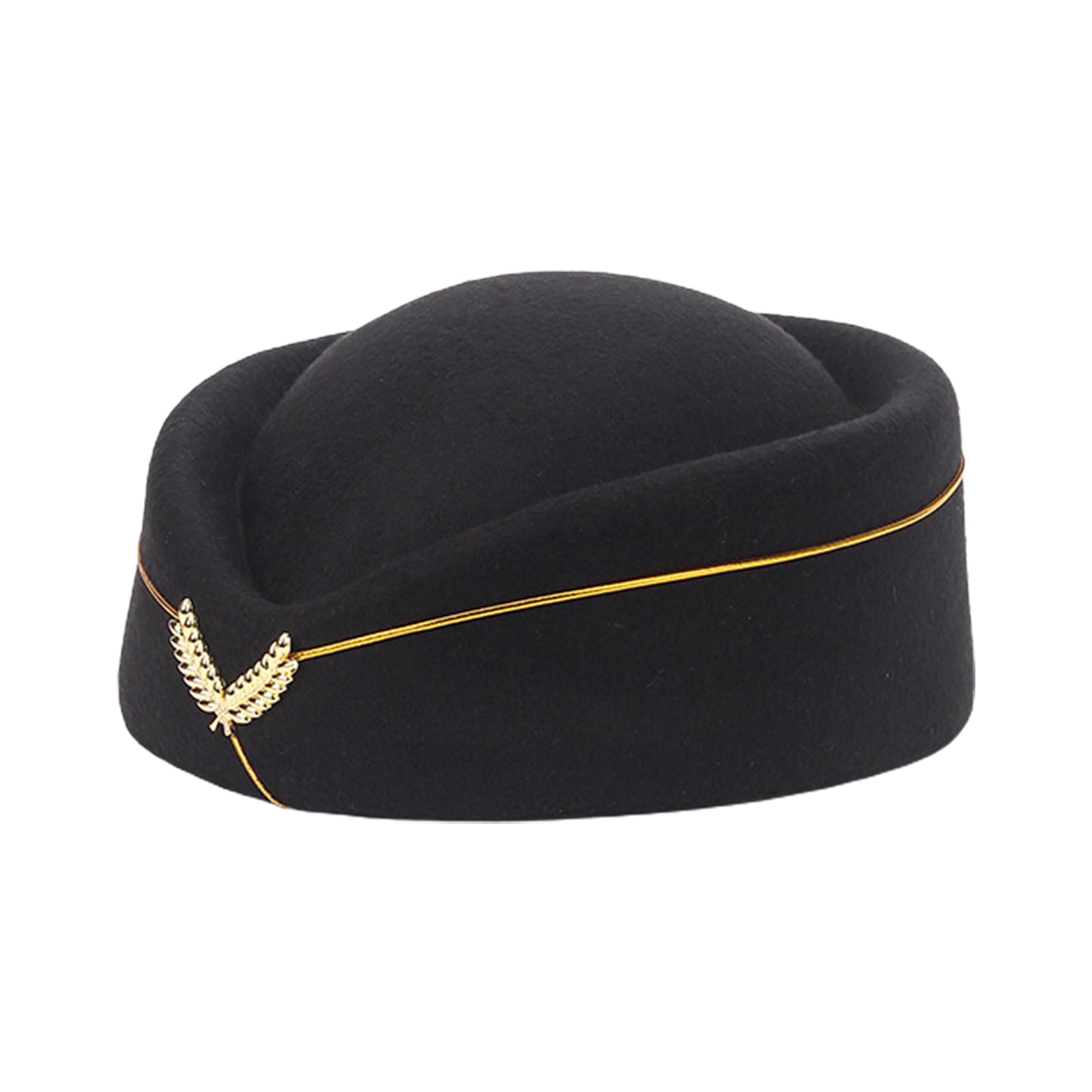 D-GROEE Elegant Bow Beret Hat Cap Vintage British Stewardess 