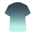 thumbnail image 3 of Womens Eyelet Tops, Short Sleeve Shirts for Women Summer Fashion Loose Fits Hollow Ombre Tie Dye V Neck T-Shirts Blouses, 3 of 4