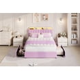 thumbnail image 4 of Bed Frame with Storage Headboard, Kids Bed Frame with 2 Drawers, Velvet Upholstered Platform Bed Frame with Lights, No Box Spring Needed, Easy Assembly, 4 of 12