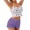 Purple, variant on Xaqiouau Women Floral Cami Pajama Set Ribbed Tank Top and Shorts 2 Piece Lounge Sleepwear Casual Summer Outfit