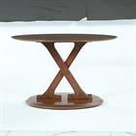 Demi Bonn 31.5" Coffee Table, Mid-Century Accent Center Table with X-Shaped Base for Home Living Room, Office, Brown