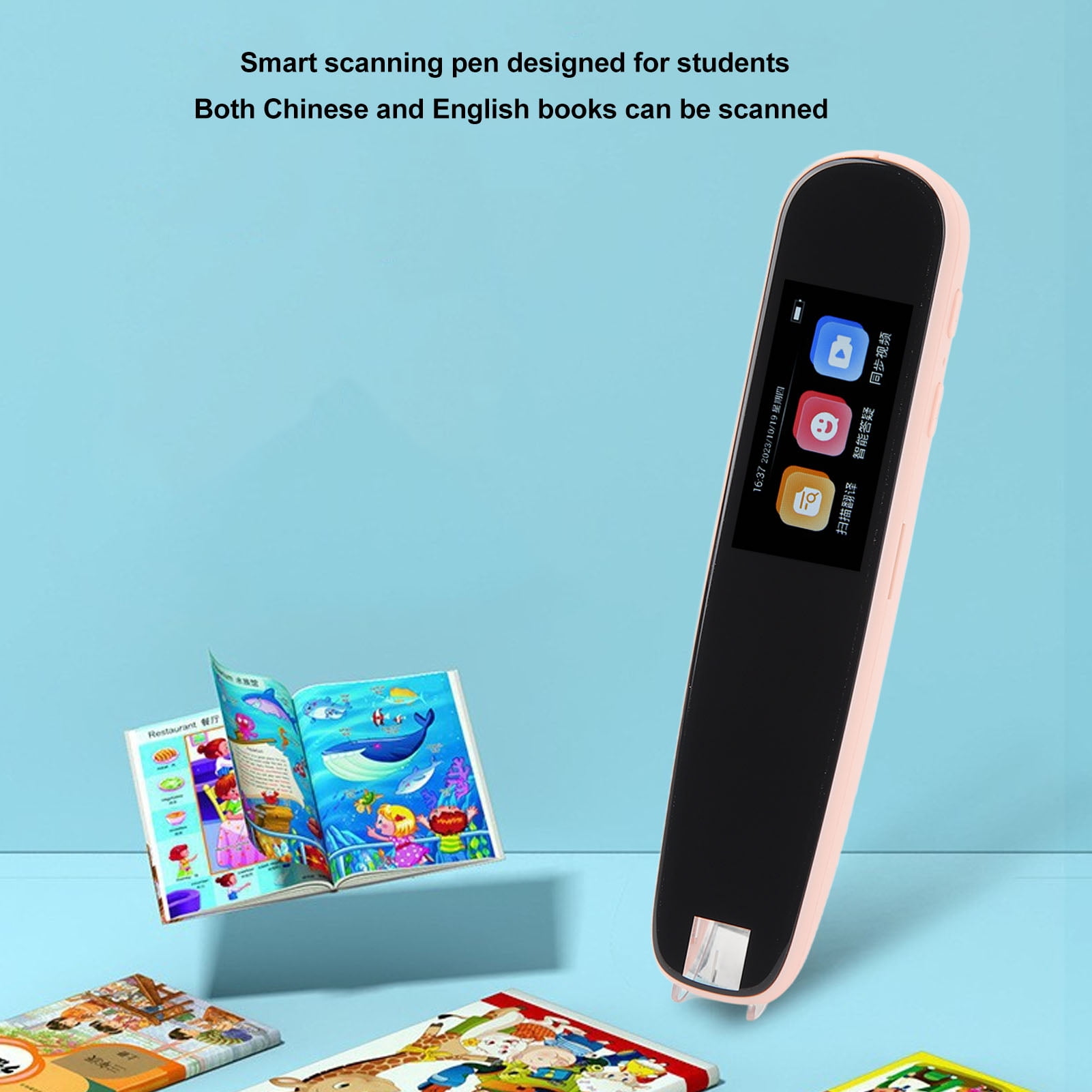 Stylo Scanner OCR Traducteur 131 Langues – Stylo Lecture Vocal 2.99" Écran Tactile, WiFi Temps Réel, 20MP, Pour Voyage Étude Bureau