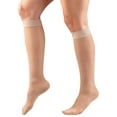 thumbnail image 6 of Truform Sheer Compression Stockings, 15-20 mmHg, Women's Knee High Length, Dot Pattern, Nude, Medium, 6 of 7