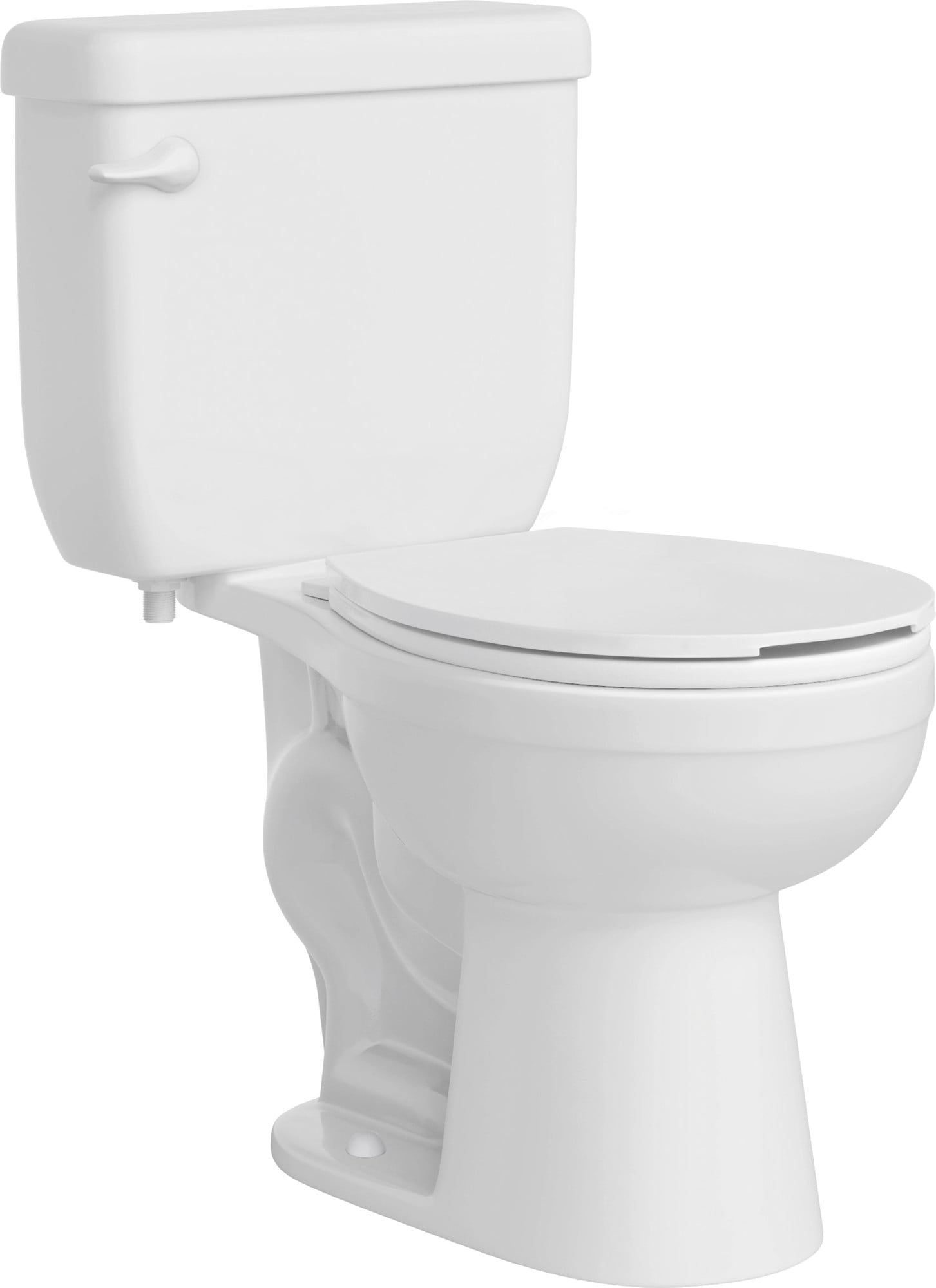 Proflo Round Closed Front Plastic Toilet Seat with Cover in White