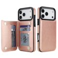 thumbnail image 1 of Funda tipo billetera Wefor para iPhone 17 Pro de cuero PU con soporte para tarjetas, 1 of 9