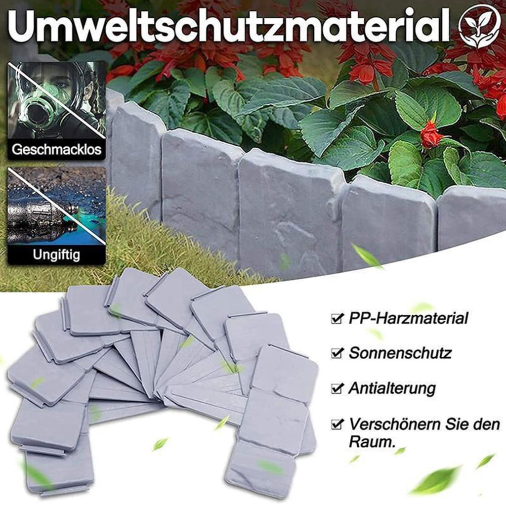 ZPAQI 5/10/20Pcs Landscape Edging Border Garden Edging Border Plastic Stone Effect