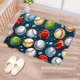 thumbnail image 5 of Baseball Area Rugs: Polyester Non-Slip Kitchen Mat Office Rug - Machine Washable, 5 of 6
