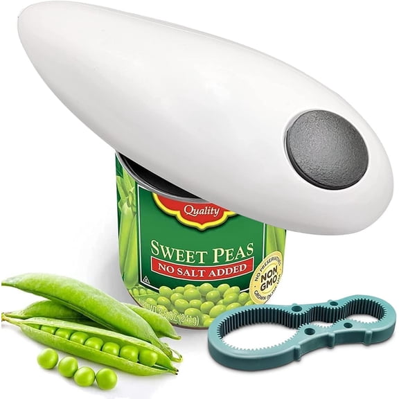 Portable One Touch Automatic Electric Can Tin  Free Bottle Jar Grip Mate Opener Battery Operated Hands-Free for Seniors with Arthritis Eliminate Hand Pain HelpPrevent Injuries Strain