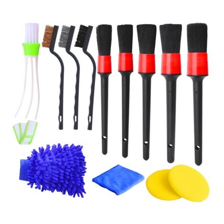 

12pcs Ergonomic Hanging Hole Cleaning Tool Dashboard Car Detailing Brush Set