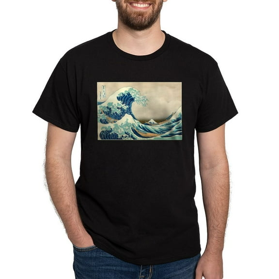 CafePress - Hokusai Great Wave Off Kanagawa T Shirt - Men's Classic Graphic Cotton T-Shirt
