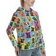 thumbnail image 6 of Uemuo Cute Dogs Collage Pattern Women's Hoodie with Eye-catching Drawstrings- Casual Pullover Hoodie with Kangaroo Pocket, Stylish Hooded Sweatshirt-Large, 6 of 7