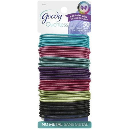 Goody Thin Satin Elastics, 50 Pack
