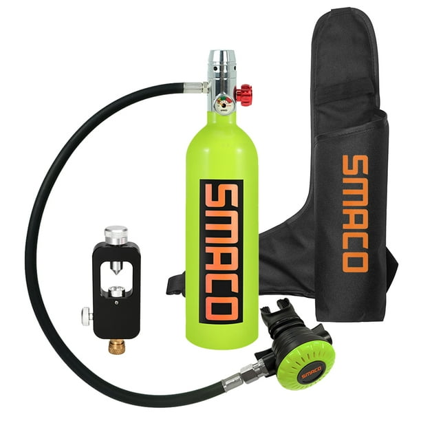 1L Oxygen Cylinder Diving Air Tank Diving Refill Adapter Snorkeling