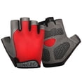thumbnail image 4 of bedienty 1 Paire Gants de Cyclisme Antidérapants Respirants Antichoc Rouges m 5Ensemble, 4 of 6