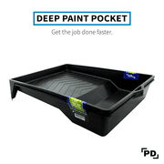 Precision Defined Plastic Paint Tray Liner with Sturdy Legs & Deep Paint Pocket 9, 2-Pack