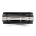 thumbnail image 3 of Edward Mirell Black Ti & Stainless Steel Polished 9mm Band, 3 of 6