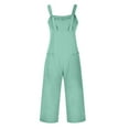 thumbnail image 6 of SUYOLL Women'S Casual Jumpsuits U Neck Sleeveless Spaghetti Strap Baggy Overalls Solid Color with Pocket Sporty Overalls, 6 of 6