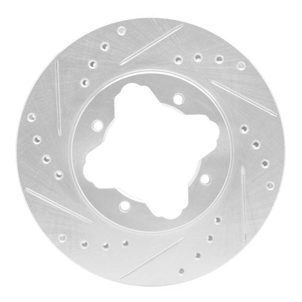 Dynamic Friction Company 631-59017L DFC Brake Rotor - Drilled And Slotted - Silver