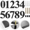 thumbnail image 3 of Mosiee 8 Inch Modern Floating House Numbers Large Black Shadow Design Suitable For Outdoor Use Complete With Nails, 3 of 9