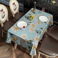 thumbnail image 2 of Lightblue Daisy Flower Yellow Centers Pattern Rectangle Tablecloth 60"x120",Waterproof Polyester Rectangle Table Cloth, Wipeable Spillproof Polyester Tablecloth for Dining, Camping, Indoor and Outdoor, 2 of 6