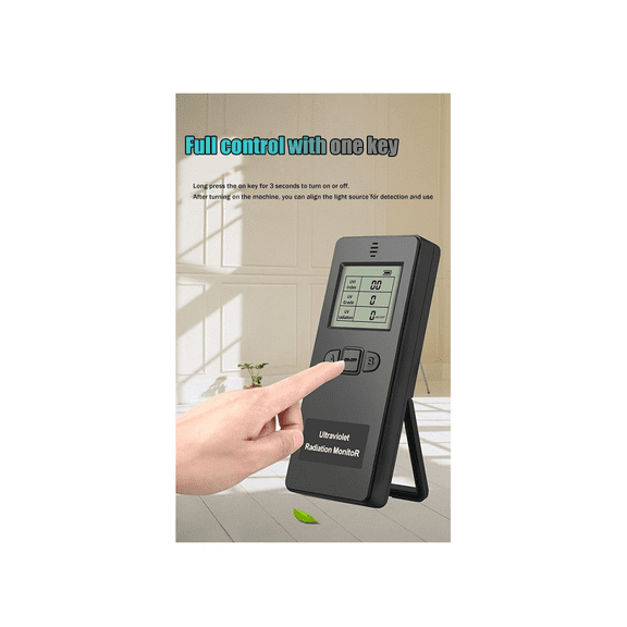 Ultraviolet Radiation Monitor, Digital UV Detector Office Outdoor Inspection Black