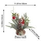 thumbnail image 3 of Vela navideña decorativa en hierro | 33x30x10 cm | combina metal, tela y plástico | temática Santa Claus, pinos, frutos rojos | ideal para mesa o chimenea, 3 of 6