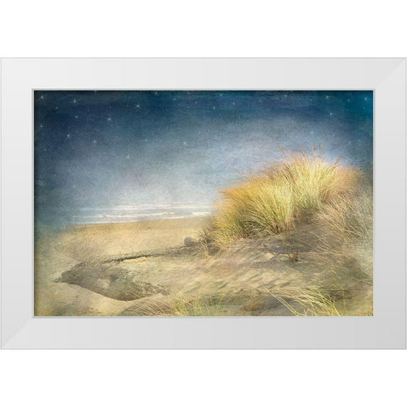 Murdock, Ramona 18x13 White Modern Wood Framed Museum Art Print Titled - Starry Beach