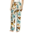 thumbnail image 3 of Haiem Butterflies Women's Pajama Pants Ultra Lightweight Pjs Bottoms Sleepwear Bottom Pants With Pocket Drawstring-Medium, 3 of 9